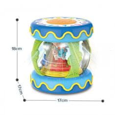 WOOPIE Drum Music Box Projektor 3 v 1 Glasbena igrača za dojenčke + Roller Learning Roller