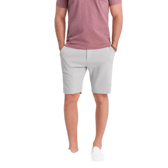 OMBRE Moške kratke hlače V5 OM-SRCS-0127 svetlo sive barve MDN124783