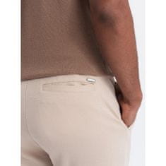 OMBRE Moške hlače CARROT bež barve MDN124790 S
