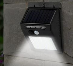 Netscroll Solarna LED stenska svetilka s senzorjem gibanja, SolarLED