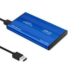 shumee Qoltec aluminijasto ohišje | trdi disk SSD 2,5" SATA3 | USB 3.0 | modro