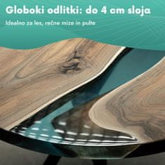 Artline Epoxy Resin Wood PRO - kristalno čista epoksidna smola 8 kg - za les in za debele ulitke do 6 cm, 3:1