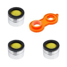 TIMMLUX 3x aerator / perlator M28 iz medenine s tesnilom + ključ za menjavo