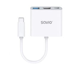 SAVIO Adapter USB-C v HDMI, USB 3.0, PD
