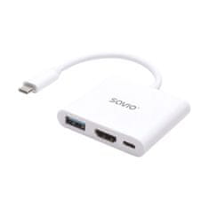 SAVIO Adapter USB-C v HDMI, USB 3.0, PD