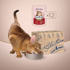 Club4Paws Premium mokra hrana za mačke puran v korenčkovi kremni juhi 12x85g 