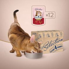 Club4Paws Premium mokra hrana za mačke - Delikaten piščanec v omaki 12x85g