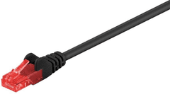 Goobay mrežni priključni patch kabel, CAT6 U/UTP, 2m, črn/rdeč (68680)