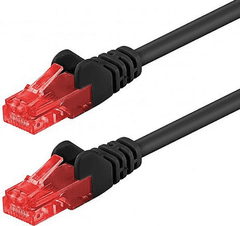 Goobay mrežni priključni patch kabel, CAT6 U/UTP, 15m, črn/rdeč (68679)