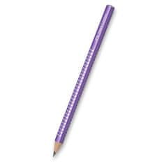 Faber-Castell Jumbo Sparkle grafitni svinčnik - biserni odtenki, trdota B, vijolična