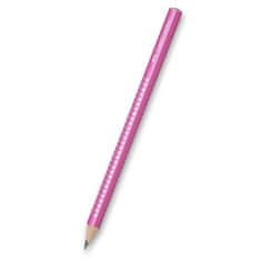 Faber-Castell Jumbo Sparkle grafitni svinčnik - biserni odtenki trdote B, roza