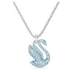 Swarovski Očarljiva ogrlica z modrim Iconic Swan 5660594
