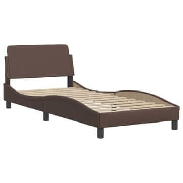 Vidaxl Posteljni okvir Dover rjav 80x200 cm umetno usnje