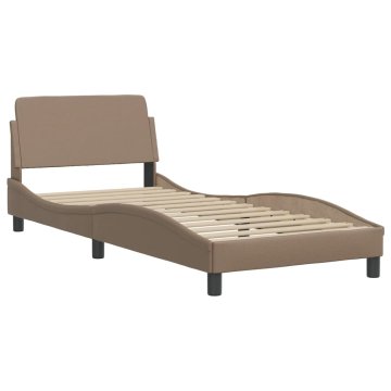 Vidaxl Posteljni okvir Dover kapučino 80x200 cm umetno usnje