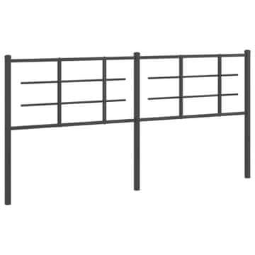 Vidaxl Kovinsko nadomestno vzglavje črno 180 cm