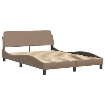 Vidaxl Posteljni okvir Dover kapučino 140x200 cm umetno usnje