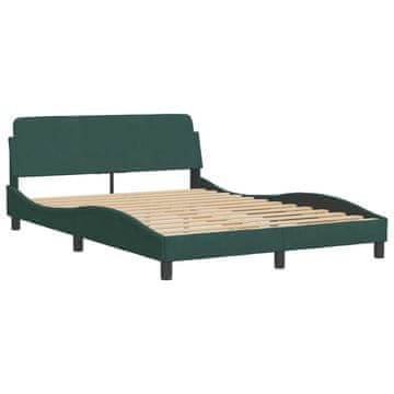 Vidaxl Posteljni okvir Dover temno zelen 120x200 cm žamet