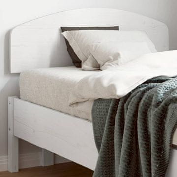 Vidaxl vidaXL Vzglavje postelje belo 75 cm masivni borov les