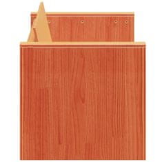 Greatstore Vrtni kavč trosed voščeno rjav 189x60x62 cm trdna borovina
