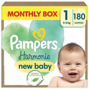  Pampers Harmonie plenice, 2-5 kg, 180/1 (mesečno pakiranje)