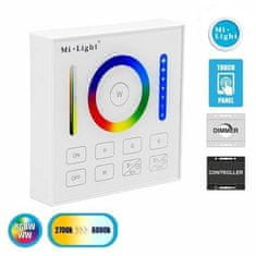 MiBoxer Stenski UPRAVLJALNIK Mi-light nadgradni SMART RGB/RGBW/RGB+CCT 1-cona FUT-B0 
