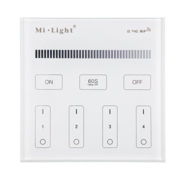 MiBoxer Stenski UPRAVLJALNIK Mi-light nadgradni SMART MONO 4 cone 3V FUT-B1