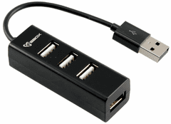 S-box H-204 USB hub, USB 4x, črn (H-204)