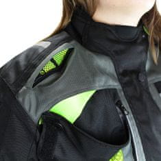 Cappa Racing Ženska moto jakna FIORANO textilna črna / zelena M