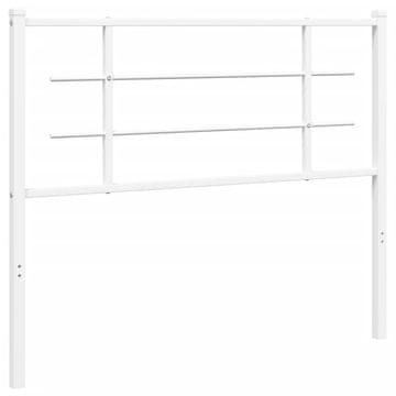 Vidaxl Kovinsko nadomestno vzglavje belo 107 cm