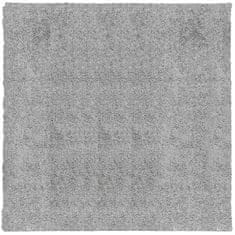 Vidaxl Košata preproga moderna siva 120x120 cm
