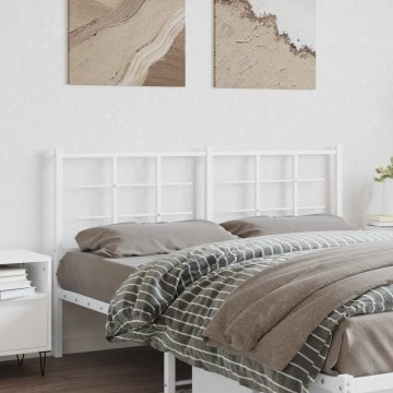 Vidaxl vidaXL Kovinsko vzglavje postelje belo 160 cm