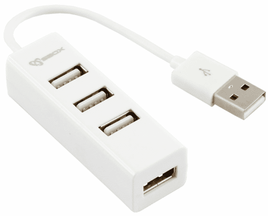S-box H-204 USB hub, USB 4x, bel (H-204W)