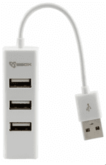 S-box H-204 USB hub, USB 4x, bel (H-204W)