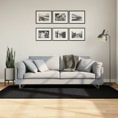 shumee Košata preproga moderna črna 100x200 cm