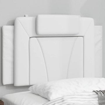 Vidaxl vidaXL Blazina za vzglavje bela 90 cm umetno usnje