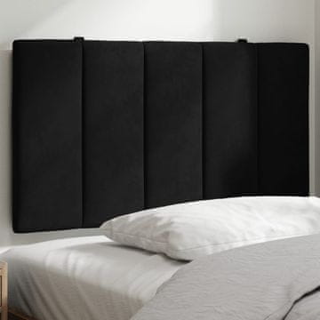 Vidaxl vidaXL Blazina za vzglavje, črna, 90 cm, žamet