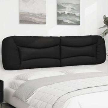 Vidaxl vidaXL Blazina za vzglavje, črna, 200 cm, umetno usnje