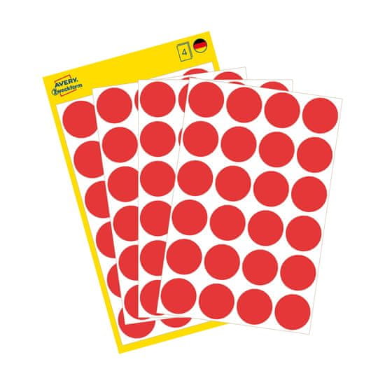 Avery Zweckform okrogle markirne etikete 3004, fi 18 mm, rdeče