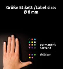 Avery Zweckform okrogle markirne etikete 3013, fi 8 mm, rumene