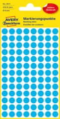 Avery Zweckform okrogle markirne etikete 3011, fi 8 mm, modre