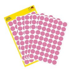 Avery Zweckform okrogle markirne etikete 3114, fi 12 mm, roza
