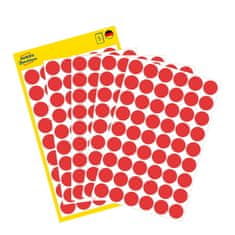 Avery Zweckform okrogle markirne etikete 3141, fi 12 mm, rdeče