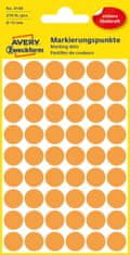 Avery Zweckform okrogle markirne etikete 3148, fi 12 mm, svetlo oranžne