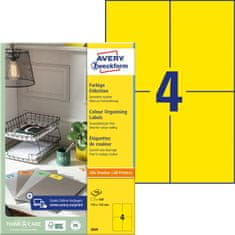 Avery Zweckform etikete 3459, 105 x 148 mm, rumene, 400 etiket/zavitek