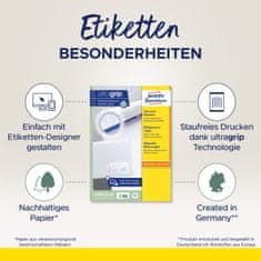Avery Zweckform univerzalne etikete 3660, 97 x 67.7 mm, Ultragrip, 800 etiket/zavitek, A4, za tiskanje
