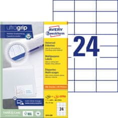 Avery Zweckform univerzalne etikete 3474-200, 70 x 37 mm, Ultragrip, 4800 + 480 brezplačnih etiket/zavitek