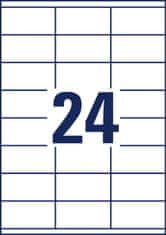 Avery Zweckform univerzalne etikete 3422, 70 x 35 mm, Ultragrip, 2400 etiket/zavitek, A4, za tiskanje