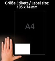 Avery Zweckform univerzalne etikete 3427-200, 105 x 74 mm, Ultragrip, 1600 + 160 brezplačnih etiket/zavitek