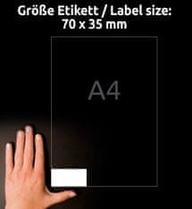 Avery Zweckform univerzalne etikete 3422, 70 x 35 mm, Ultragrip, 2400 etiket/zavitek, A4, za tiskanje