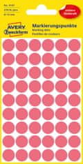 Avery Zweckform okrogle markirne etikete 3147, fi 12 mm, svetlo rdeče